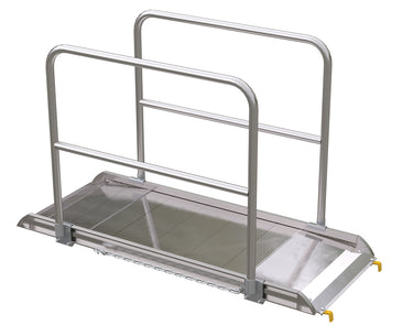 ALUM WALK RAMP W/RAIL HOOK 72 X 28 IN